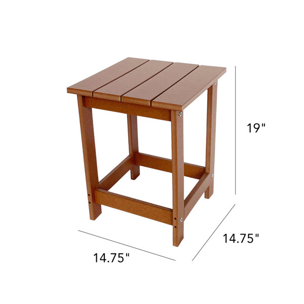 Rosecliff Heights Harper AllWeather Square Adirondack HDPE Plastic